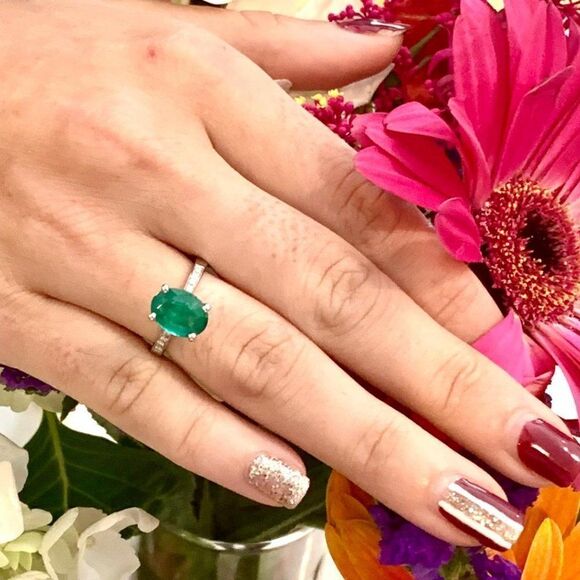 Emerald Diamond Ring 14k Gold 1.83 TCW Certified $3,950 920738 - Picture 1 of 11